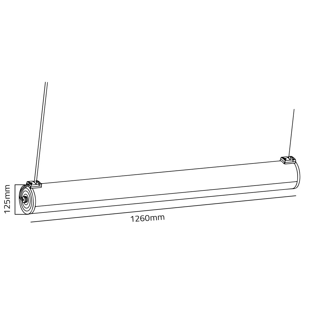 Ultralight Outdoor Linear Pendant Light 80W - IP65 Weather Resistance (BR6737)