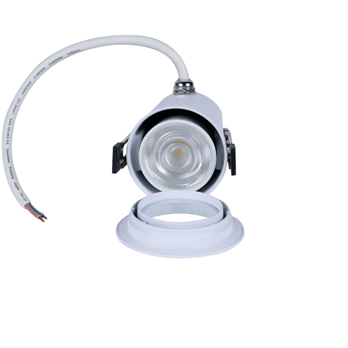 LED downlight fixture on a white background