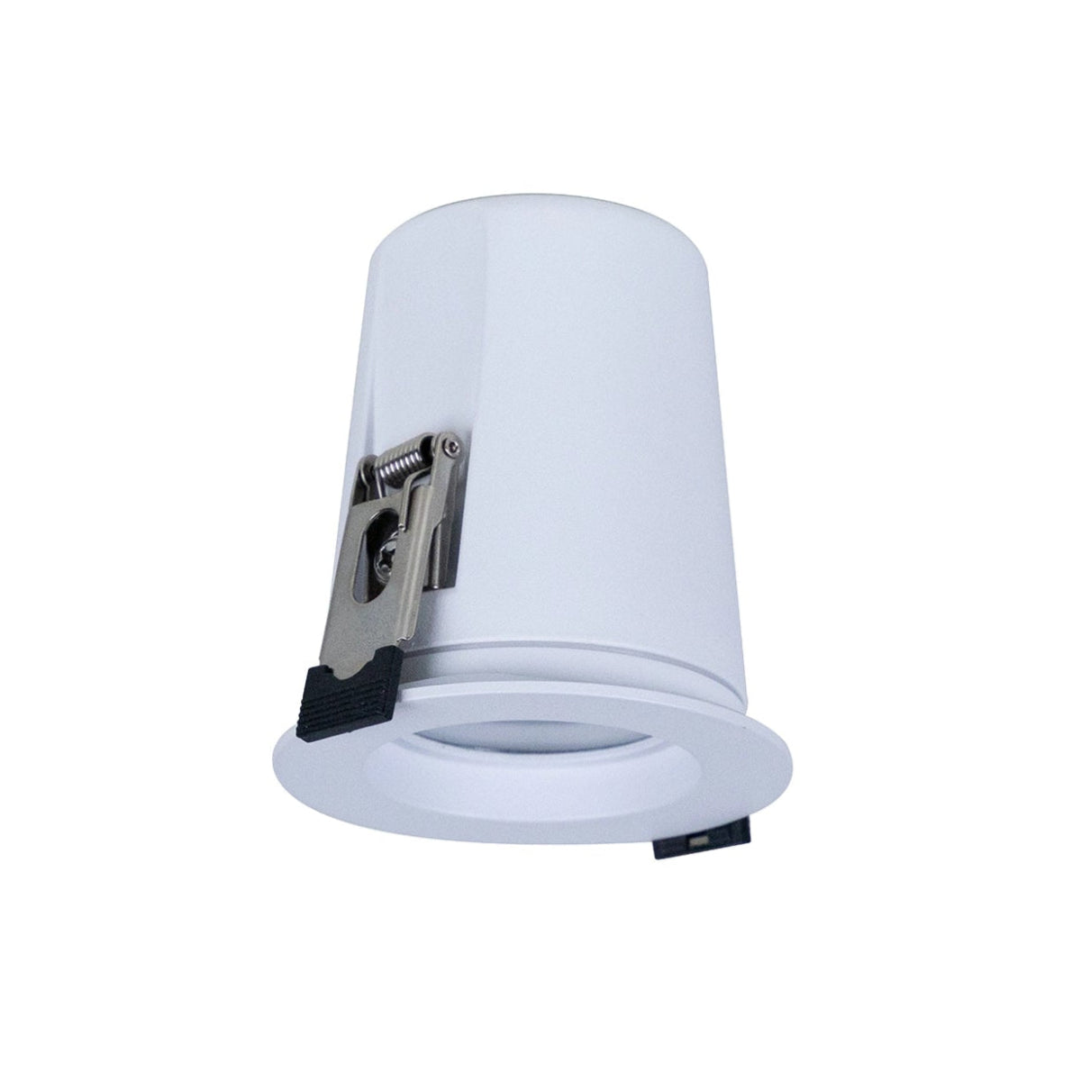 White ceiling light fixture on a white background