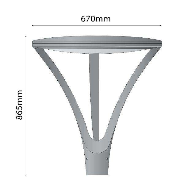 Pole Head LED Light sizes