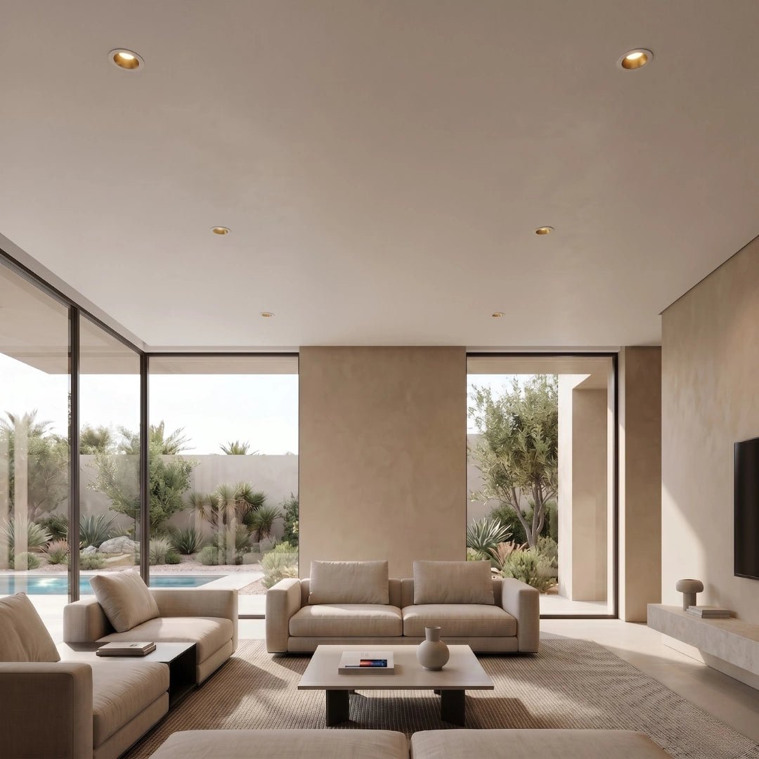 فريم سبوت لايت داخلي GU10 مقاس 10 سم ضد التوهج (BA108)
