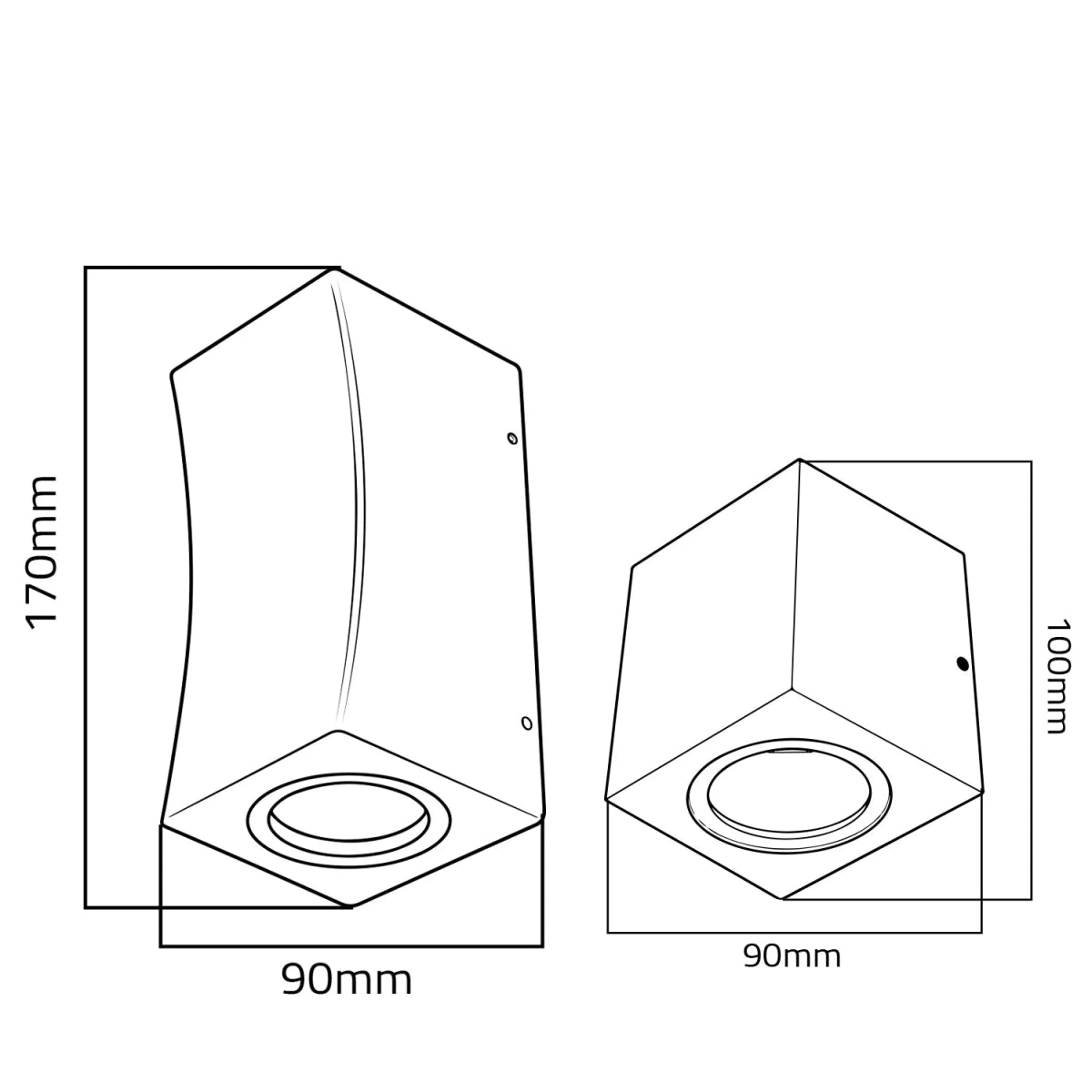 الترالايت جداري مودرن مائل الشكل 2xGU10 (FYL022)