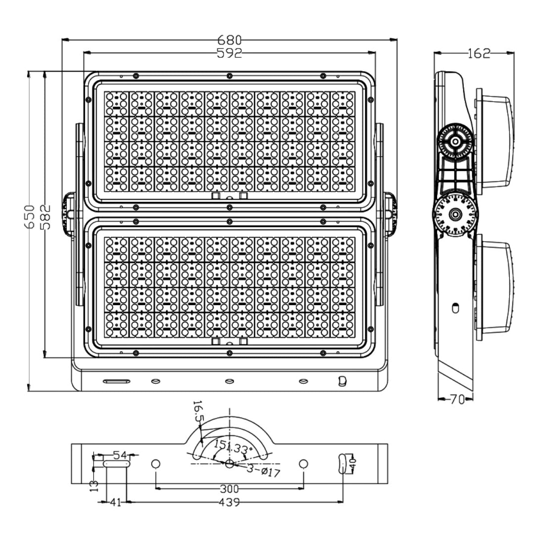 Ultralight RGBW LED Flood Light 800W IP65 - 5 Years Warranty (ZY-2086)