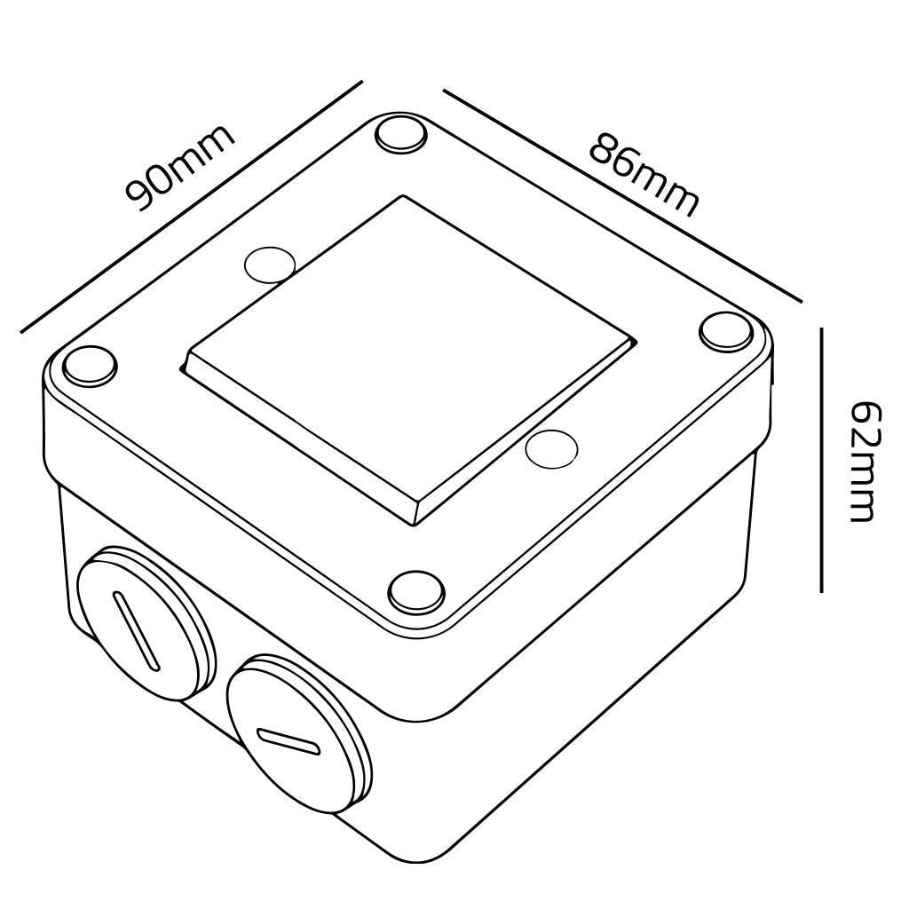الترالايت مفتاح خارجي مقاوم للماء 16 امبير  IP66 (FSH-1G2W)