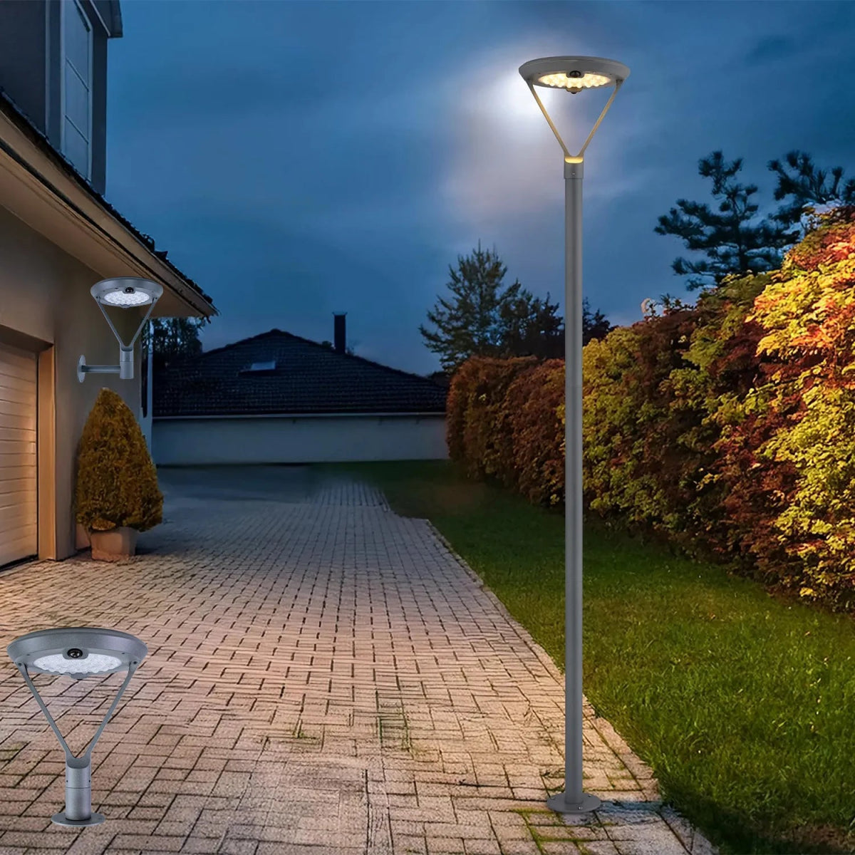 إنارة حدائق بالطاقة الشمسية الترالايت مع حساس حركة 16 واط IP55 (T564)