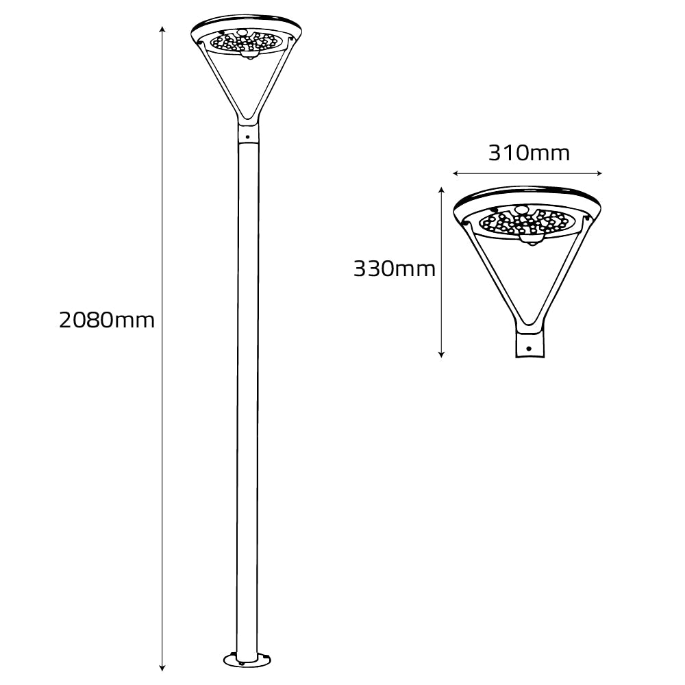 Ultralight Solar Garden Light with Motion Sensor 16W IP55 (T564)