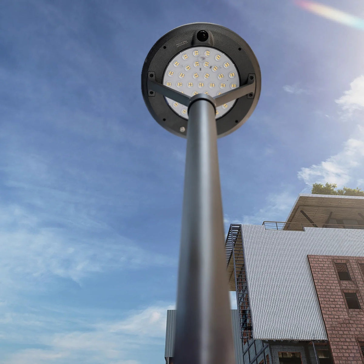 إنارة حدائق بالطاقة الشمسية الترالايت مع حساس حركة 16 واط IP55 (T564)