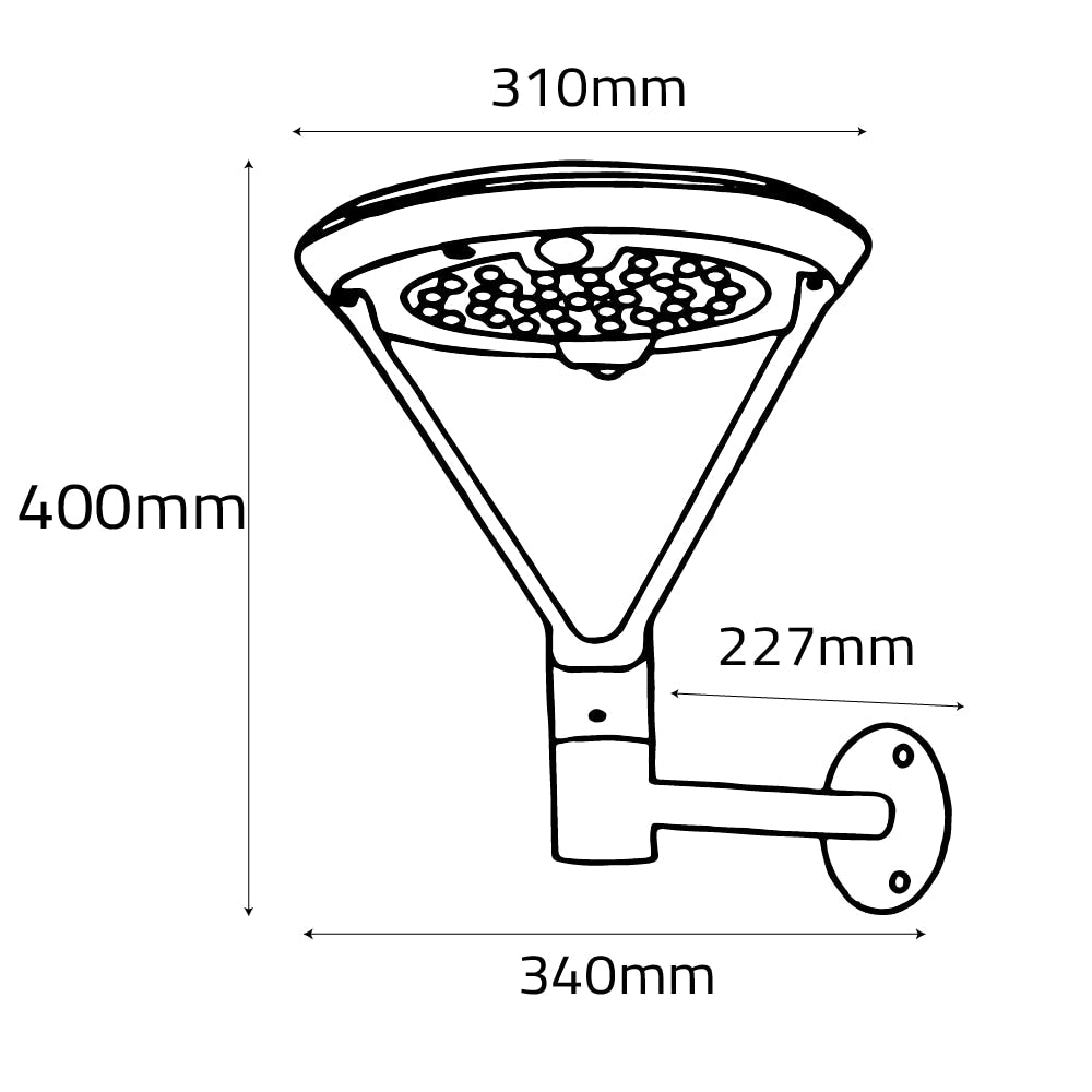 Ultralight Solar Garden Light with Motion Sensor 16W IP55 (T564)