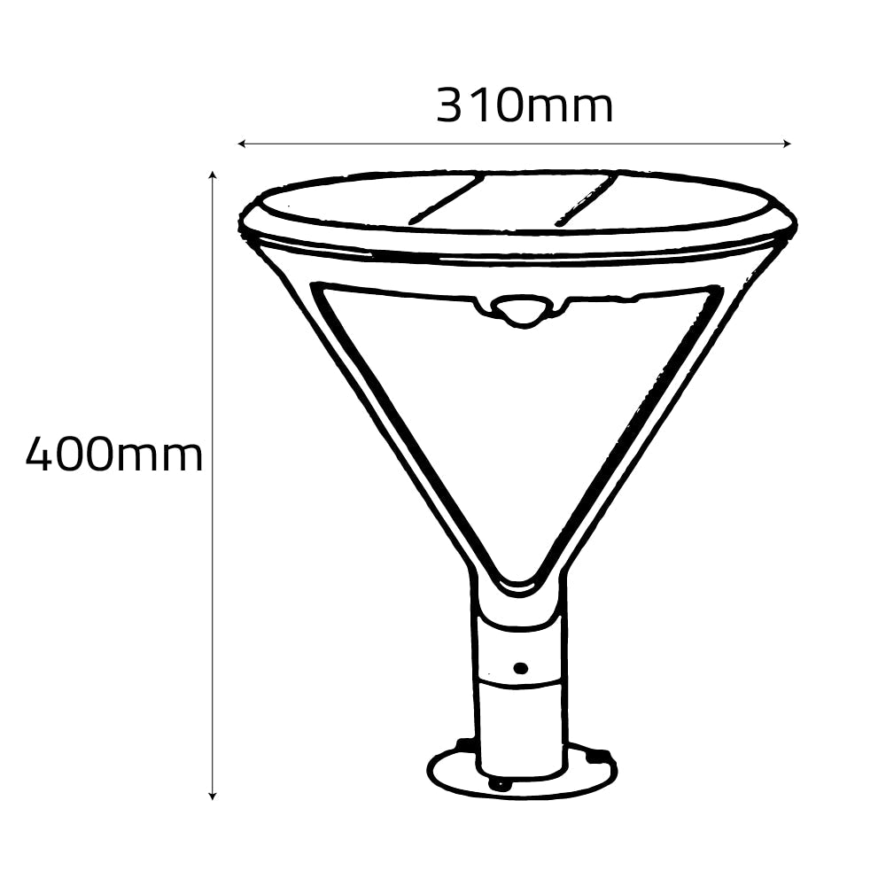 Ultralight Solar Garden Light with Motion Sensor 16W IP55 (T564)