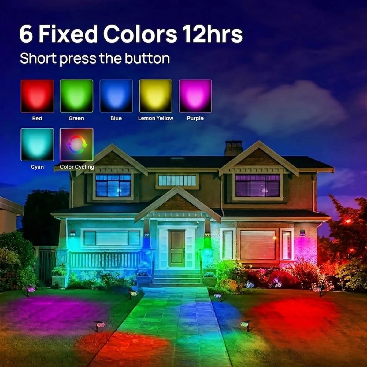 Efficient Solar Landscape Light with Color Changing Feature (LL18013) - Perfect for Illuminating your Outdoor Space