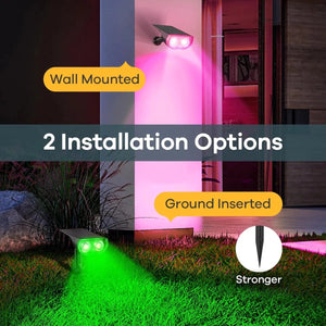Enhance your outdoor space with our Ultralight Solar Landscape Light. Automatically switches between 8 light colors at night.
