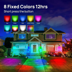 Enhance your outdoor space with our Ultralight Solar Landscape Light. Automatically switches between 8 light colors at night.