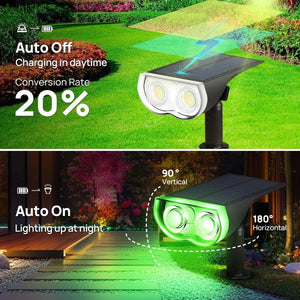 Enhance your outdoor space with our Ultralight Solar Landscape Light. Automatically switches between 8 light colors at night.