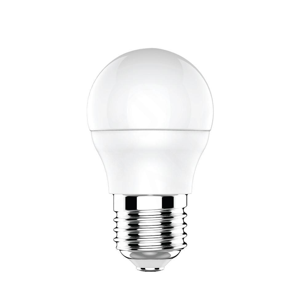 White LED light bulb on a transparent background