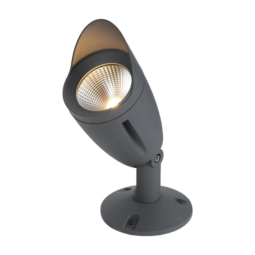Gray outdoor spotlight on a white background