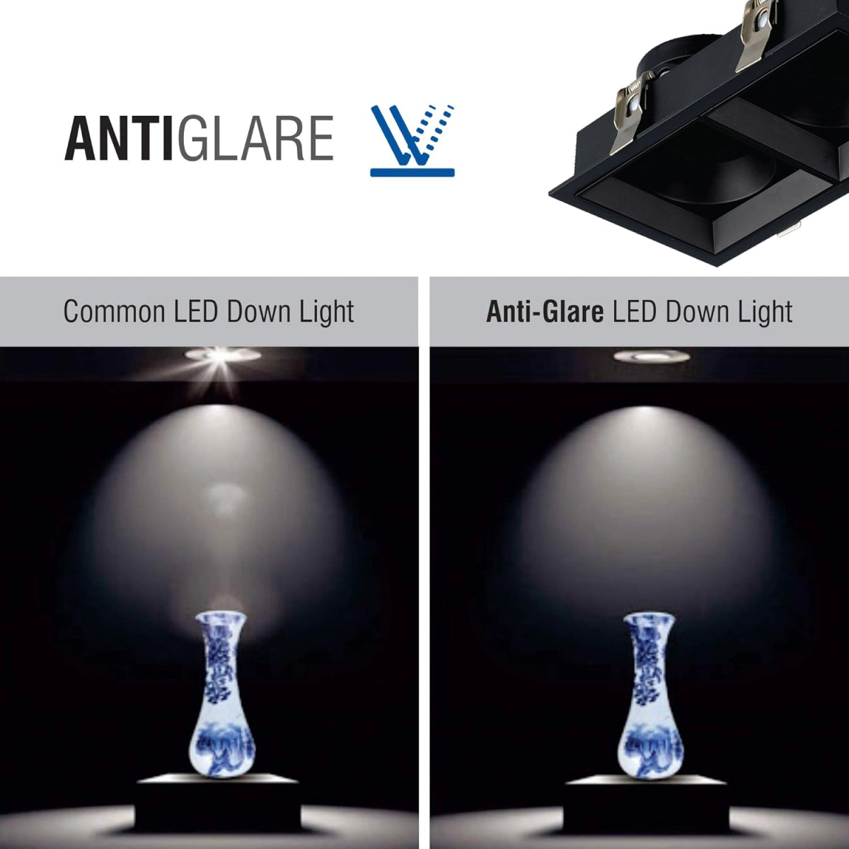 Anti glare led spot light