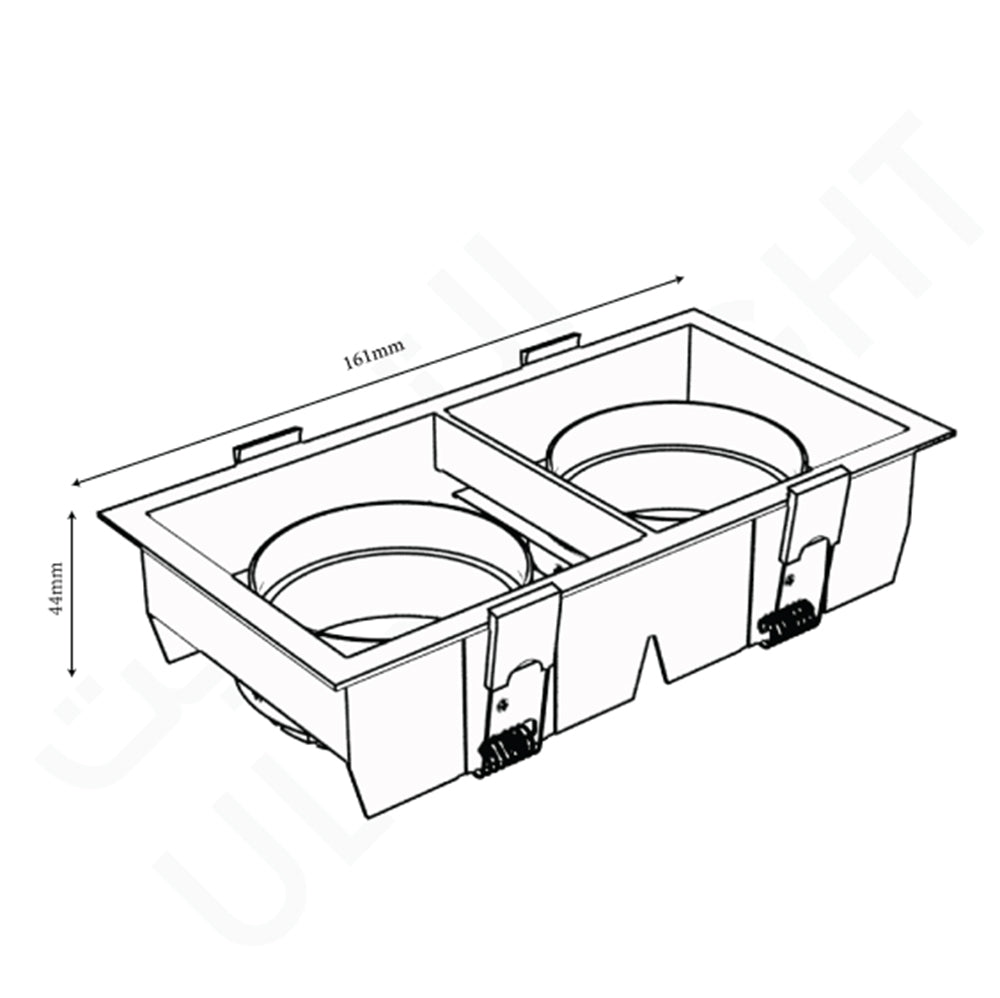 Ultralight Square GU10 Spotlight Frame – Modern Indoor Ceiling Light (BR165)