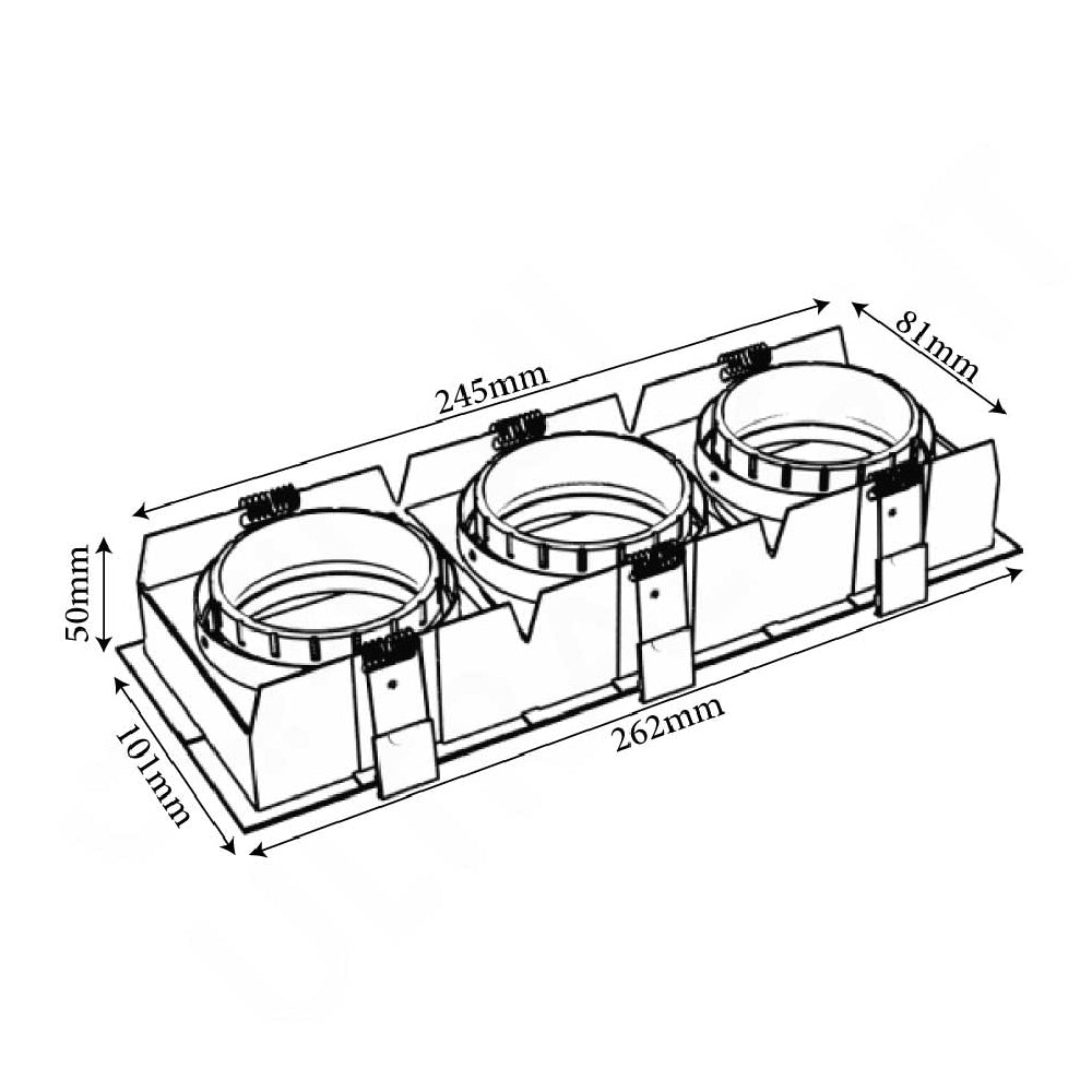 Ultralight Square GU10 Spotlight Frame – Modern Indoor Ceiling Light (BR165)
