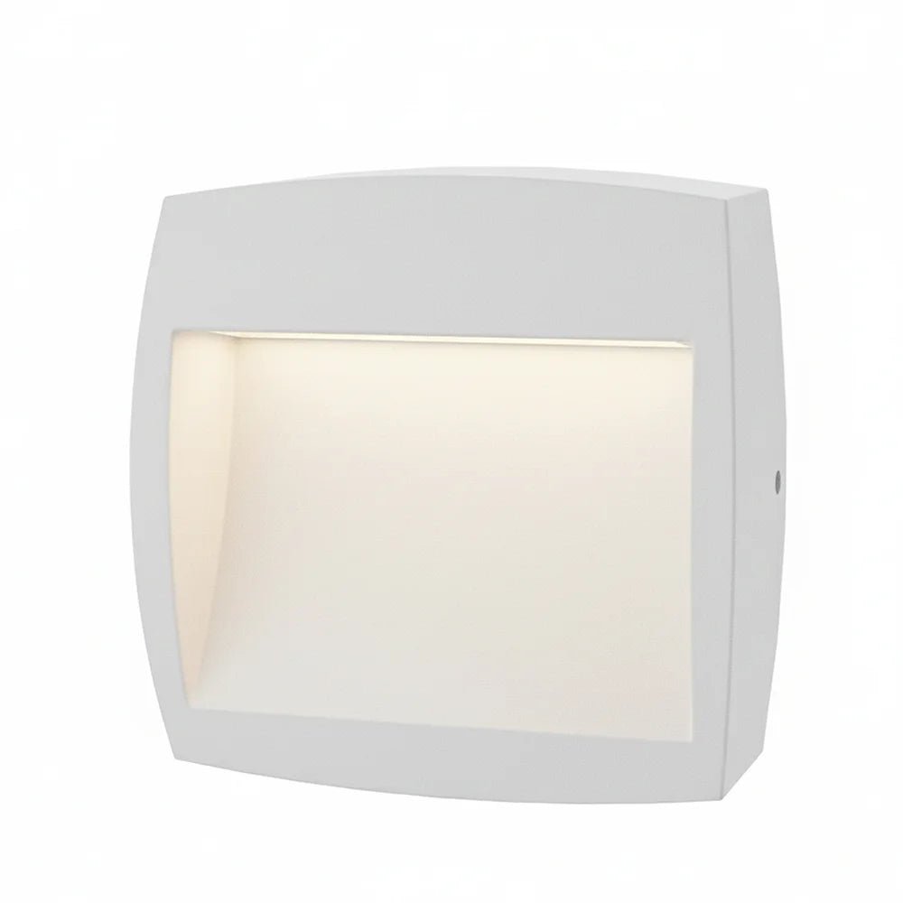 White wall light fixture on a white background