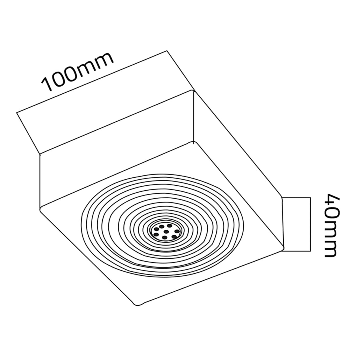 Ultralight Square Surface Mounted Spotlight (SQ7224B)