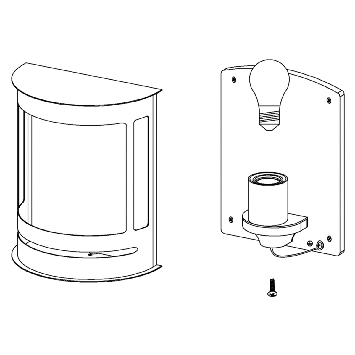 Ultralight Stainless Steel Wall Light Frame (ST431)