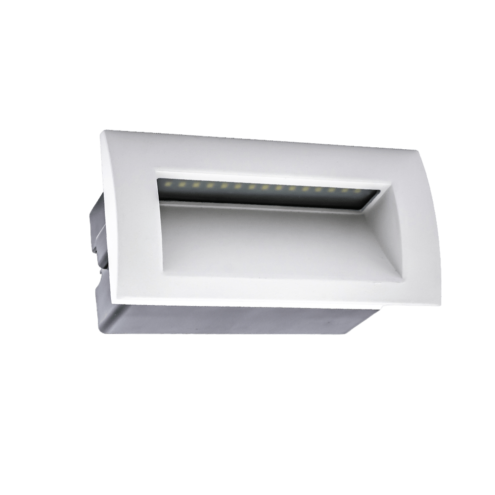 Square recessed ceiling light on a green background