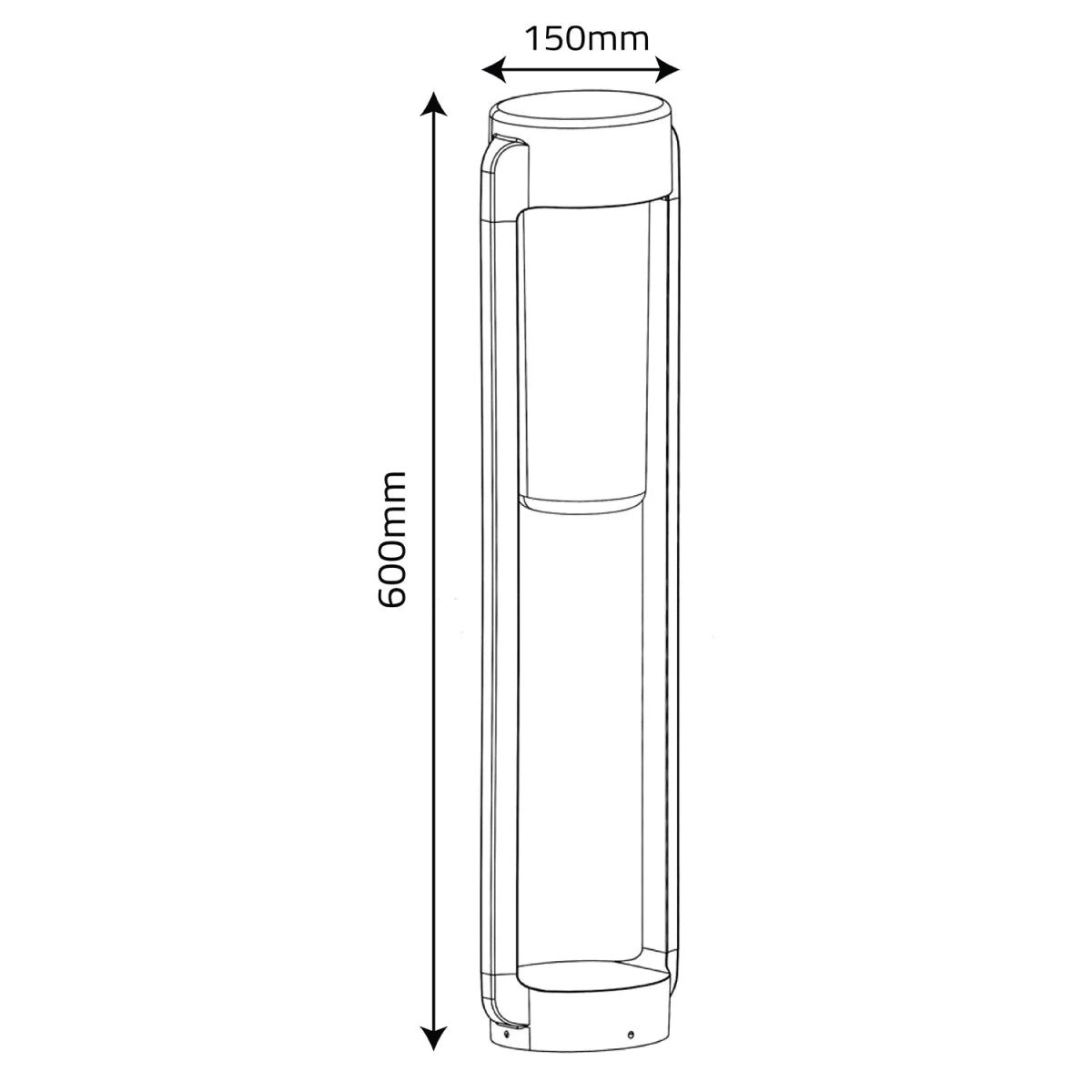عامود إنارة ممشى من الترالايت بقاعدة مصباح E27 مقاوم للماء IP54 (WL-GL239)