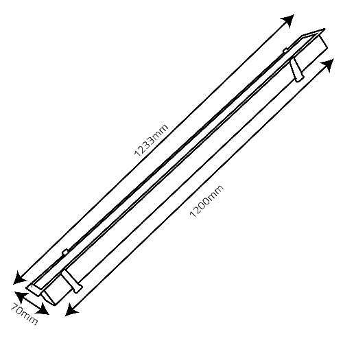 الترا لايت إنارة خطية غاطسة للمحطات - مقاوم للماء بقوة 120 واط (BL112-R)