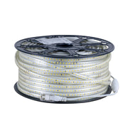 Spool of LED strip light on a white background