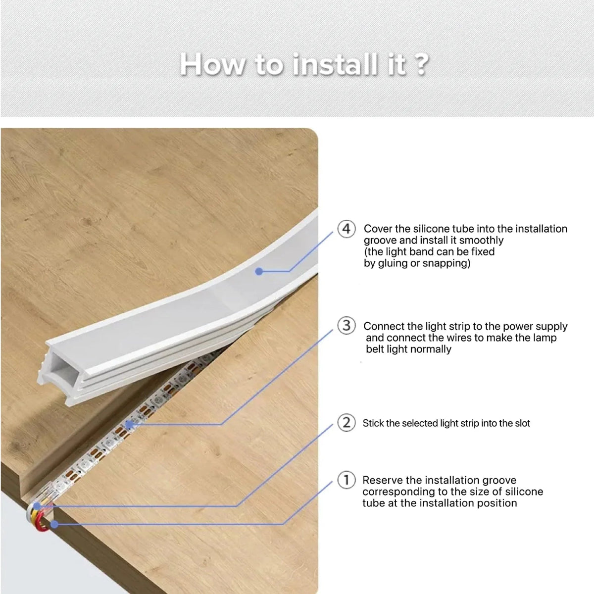 Ultralight Strip Silicon Frame - Flexible Housing 50M (Profile 1510)
