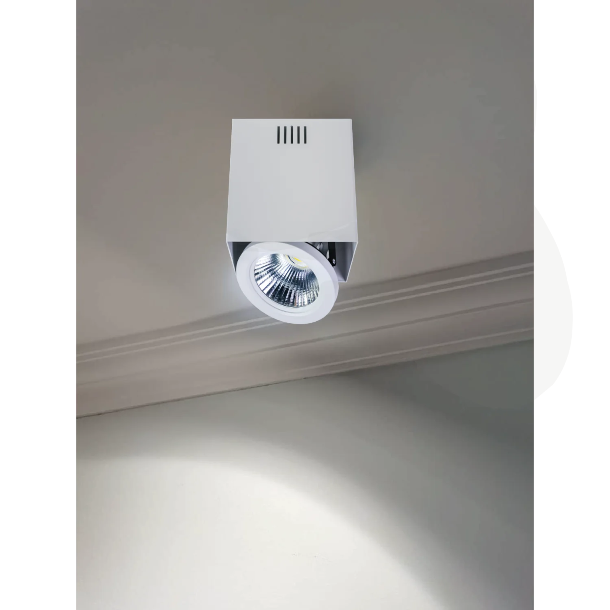 إطار إنارة سقف ظاهرة قابل للتدوير وقاعدة AR111 - تصميم عصري (C7655)