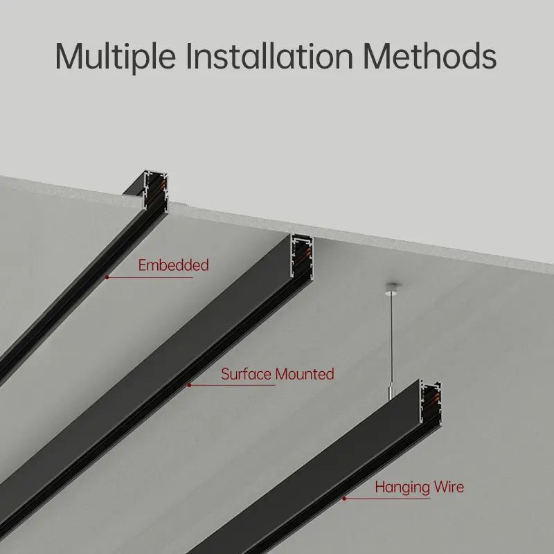 Ultralight surface mounted or pendant magnetic track rail 3.5CM (BT-M035)