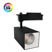 Ultralight Track Light CRI95 (BR805SQ) black square LED track light with high color accuracy and modern sleek design.