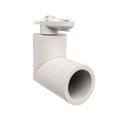 White plastic elbow fitting on a transparent background