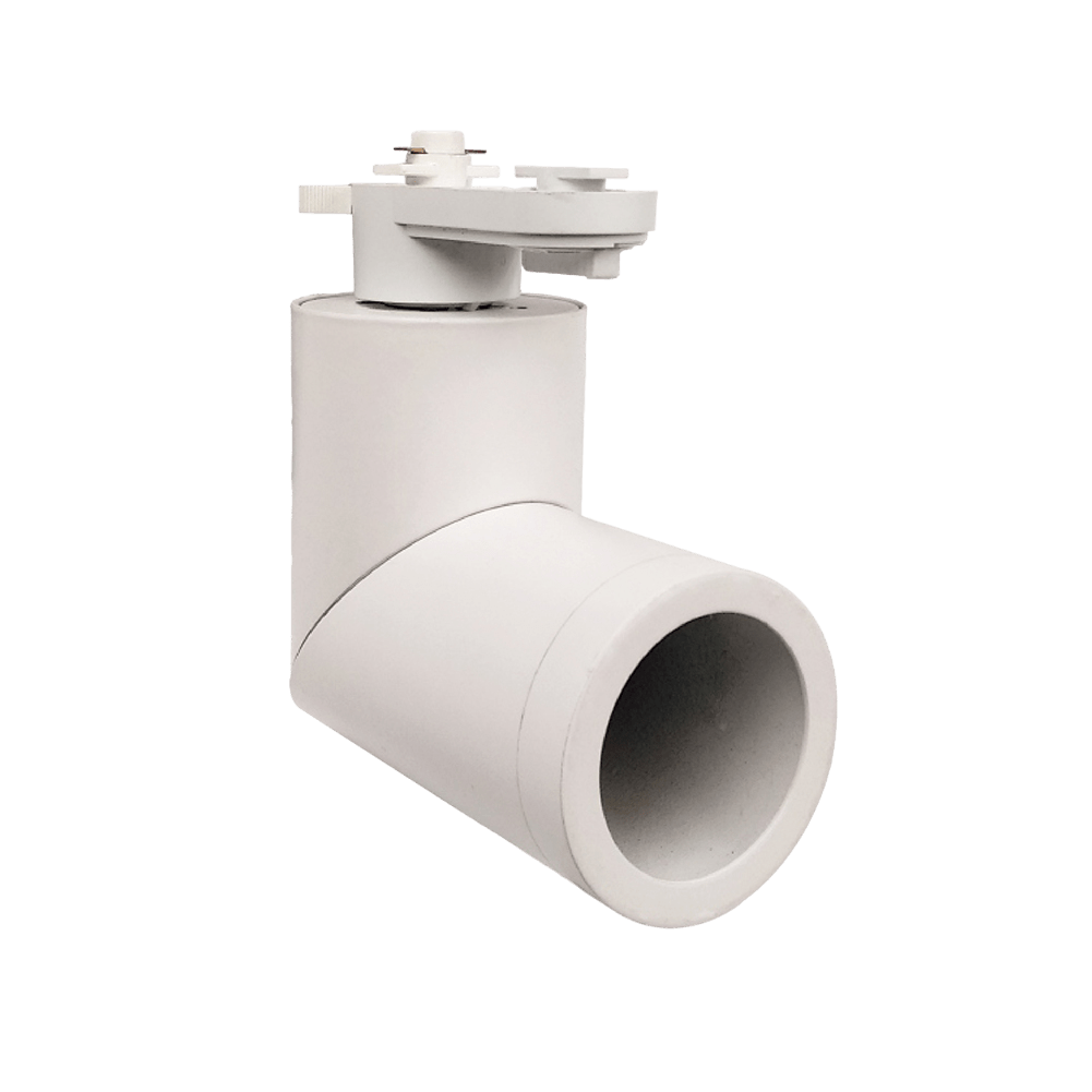 White plastic elbow fitting on a transparent background