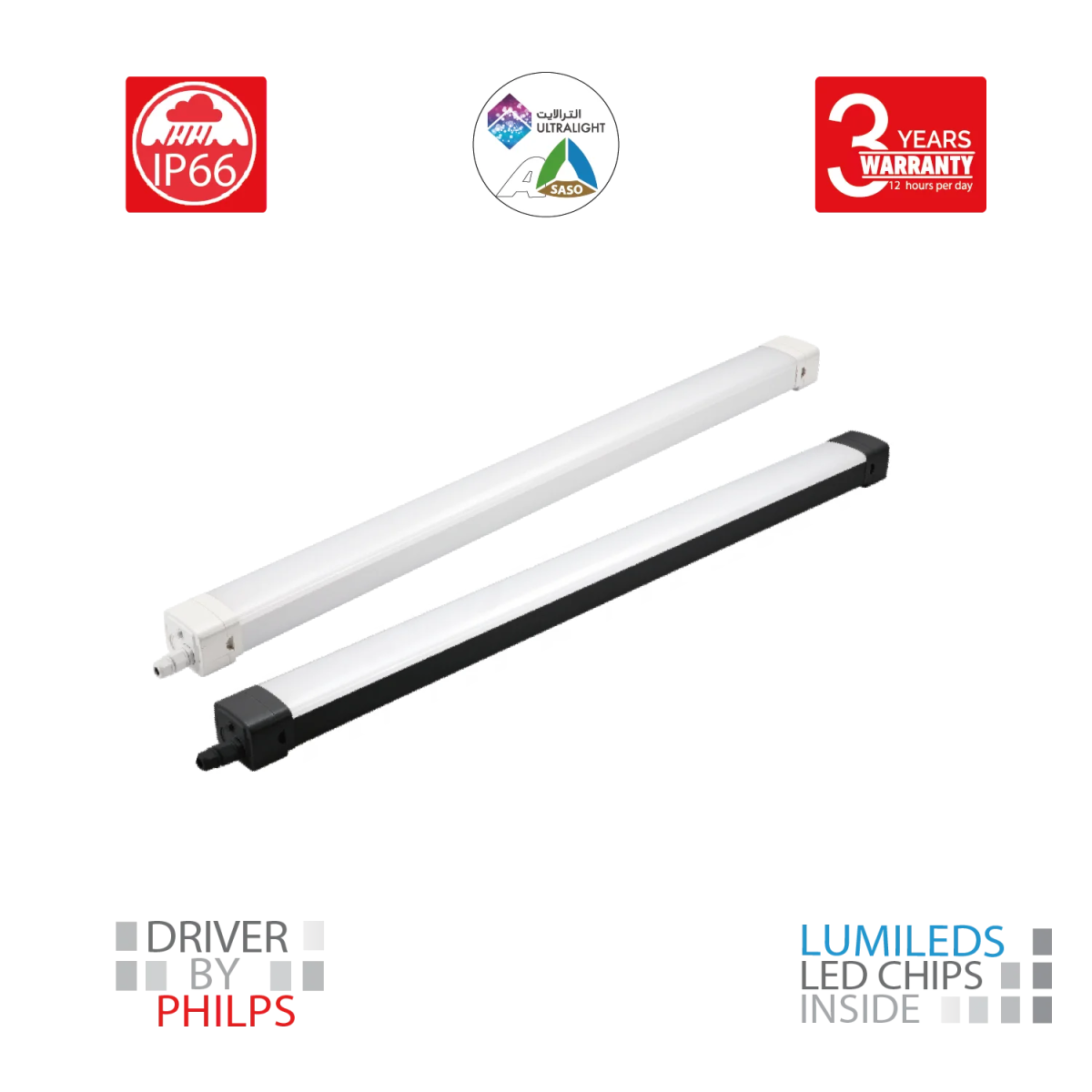 Ultralight Tri-Proof LED Linear Light 50W IP66 (TRA12095)