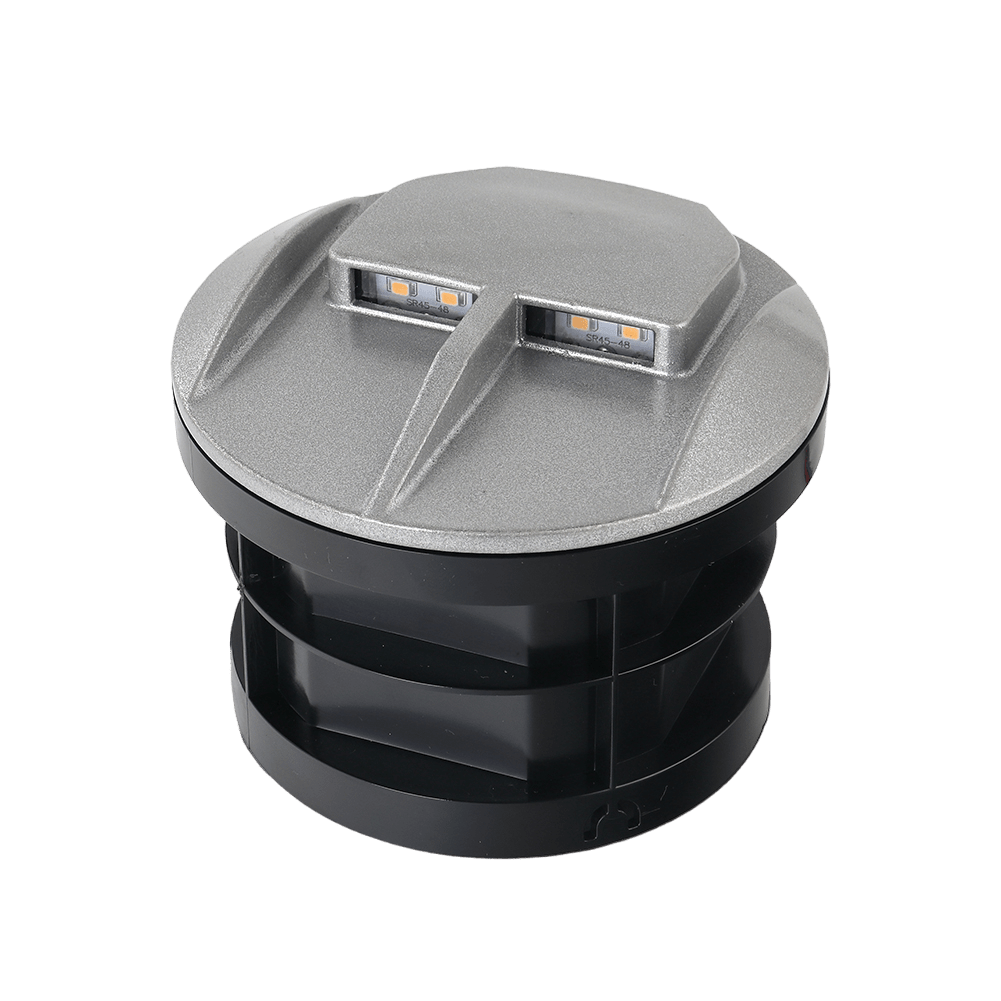 A modern ground recessed lighting fixture with dual-sided illumination, designed for outdoor use.
