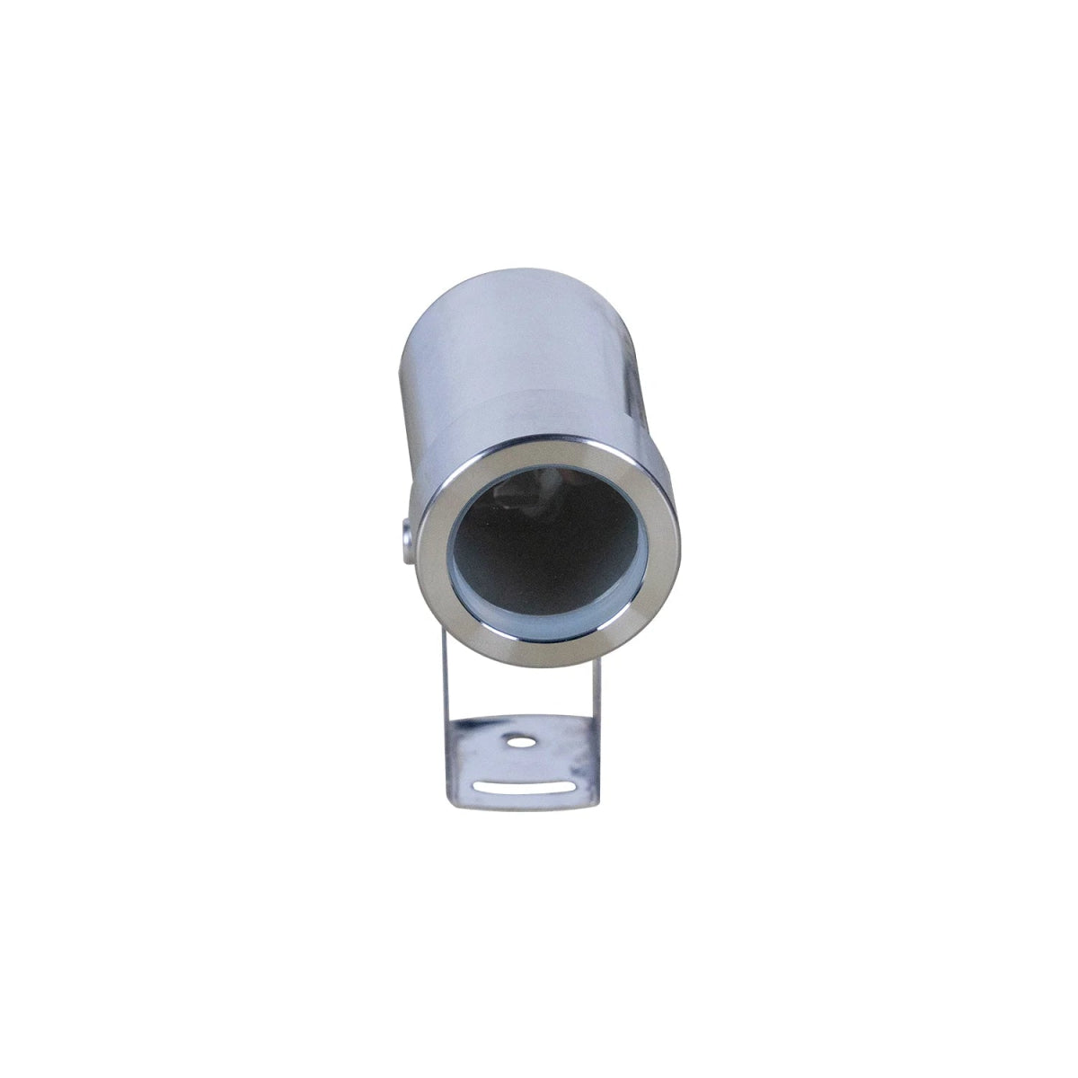 White cylindrical light fixture on a white background