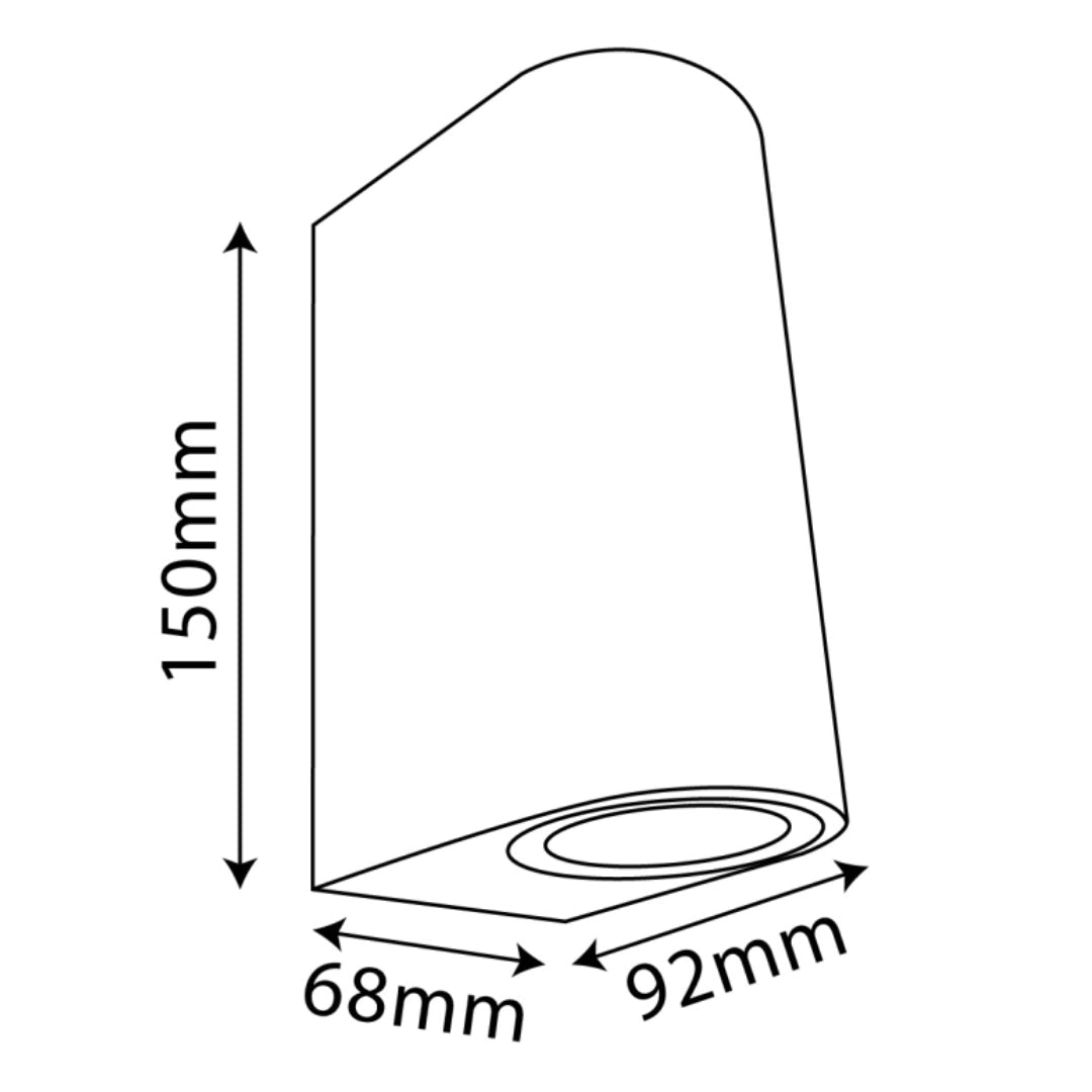 Ultralight Wall Modern Frame GU10 - LED Up & Down Outdoor Wall Lighting (BD1002)