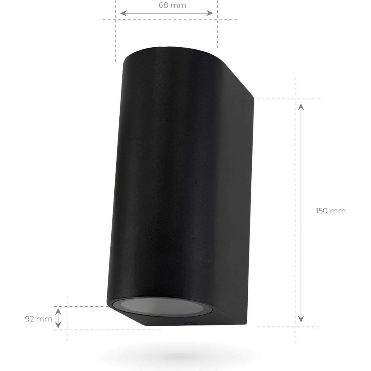 كشاف جداري عصري مع قاعدة GU10 - إضاءة جدارية خارجية مزدوجة لأعلى وأسفل (BD1002)