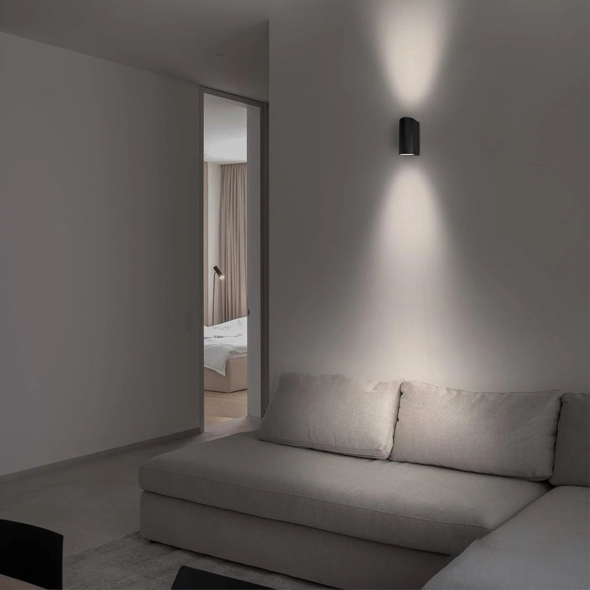 كشاف جداري عصري مع قاعدة GU10 - إضاءة جدارية خارجية مزدوجة لأعلى وأسفل (BD1002)