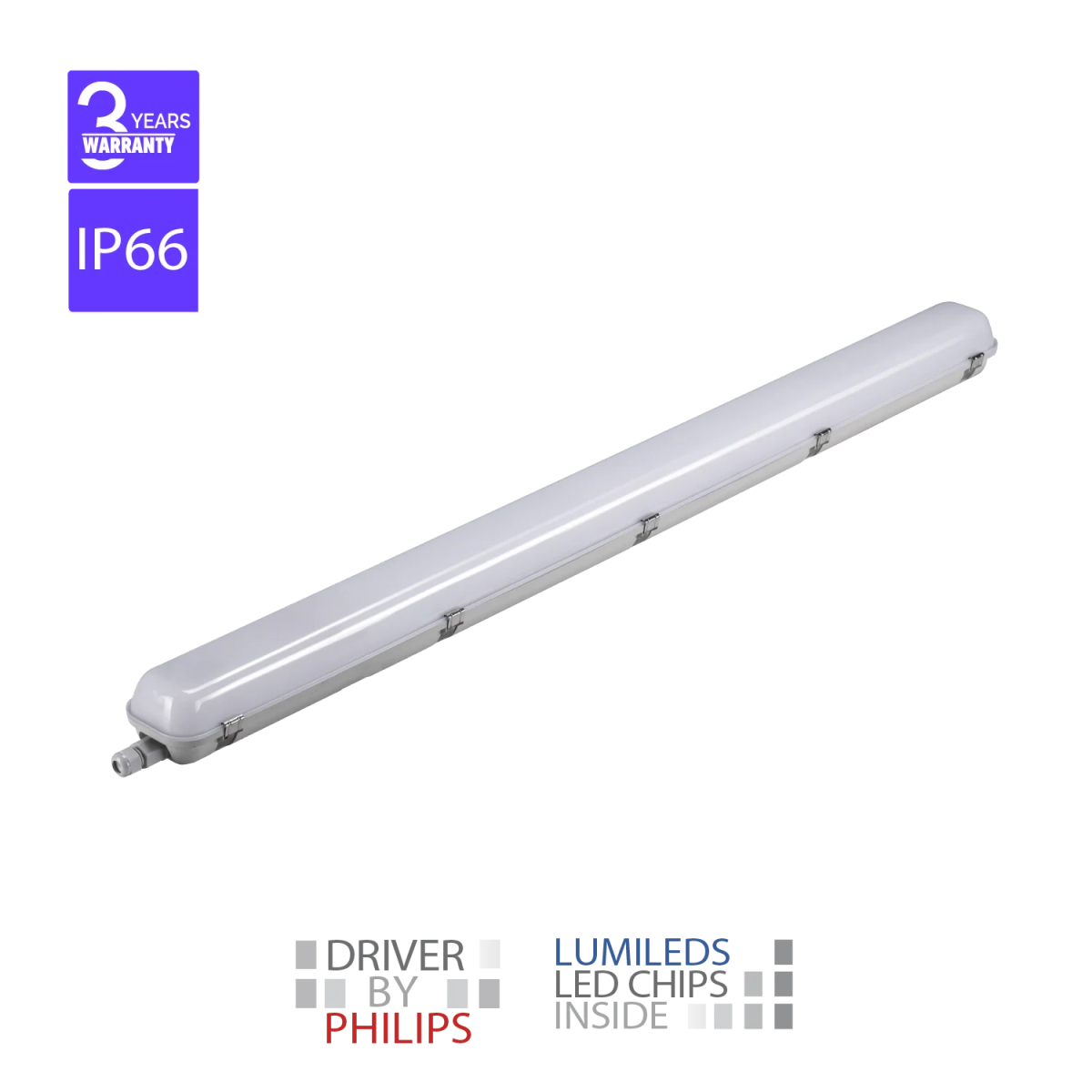 Ultralight Water Proof LED Batten Light 50W IP66 (WL-TR12095 PC)