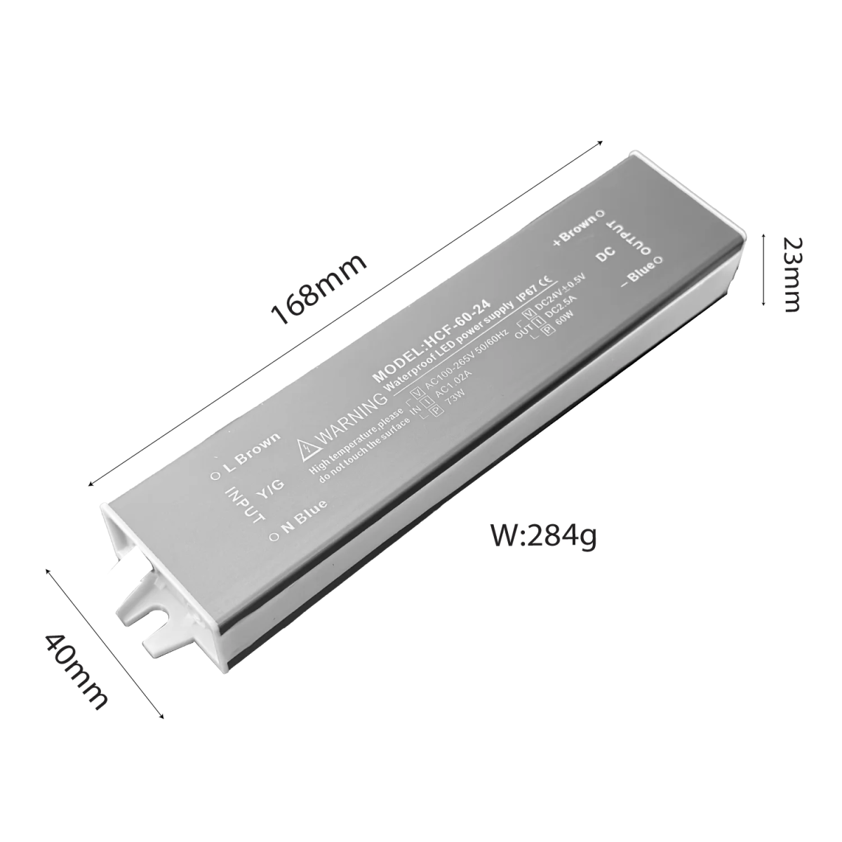 مزود طاقة ضد الماء الترالايت 60 واط 24V (HCF-60-24)