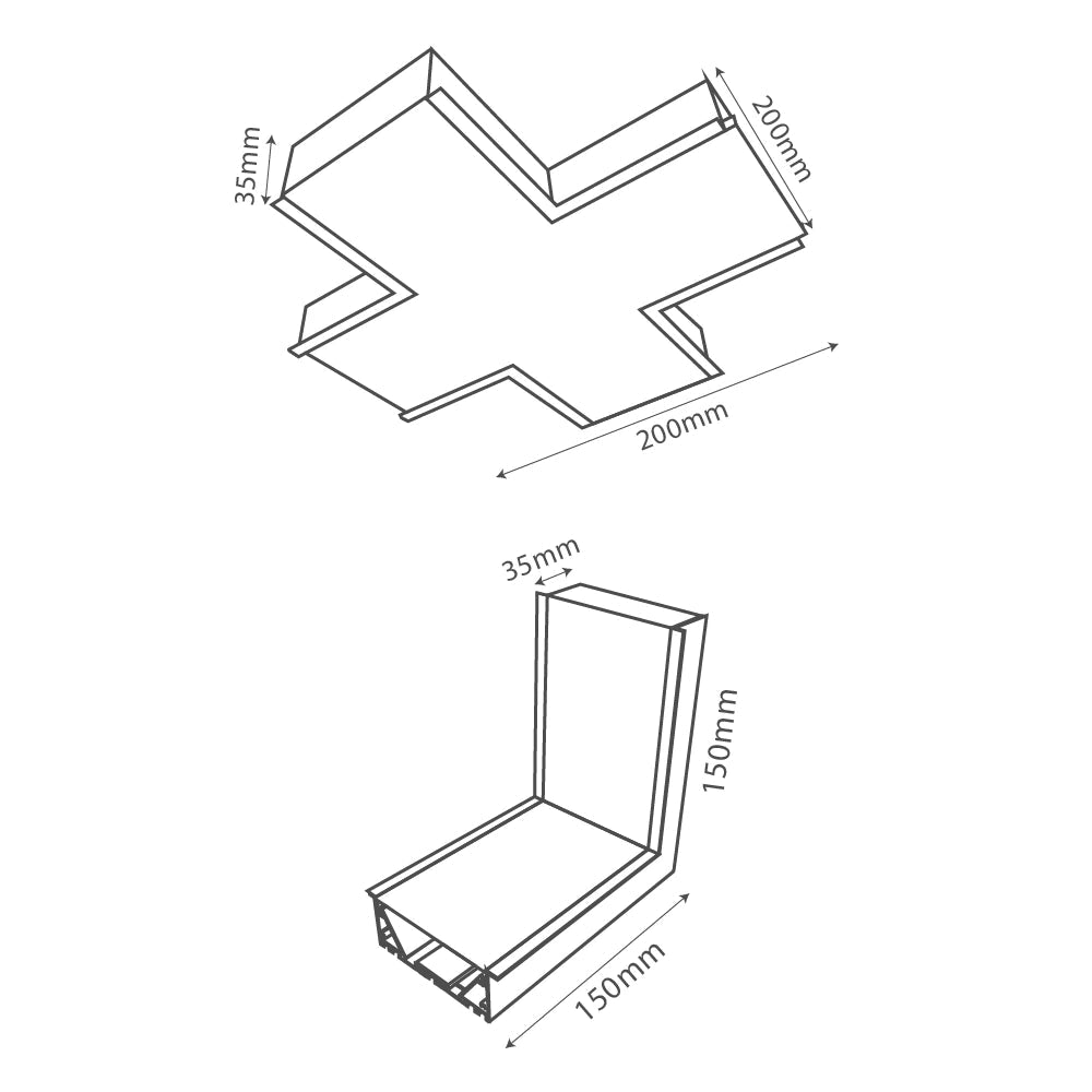 Ultralight White Linear Recessed Connectable Light - Modern Slim Design (BR6075)