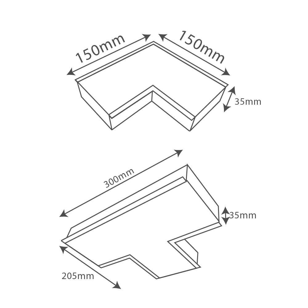 Ultralight White Linear Recessed Connectable Light - Modern Slim Design (BR6075)