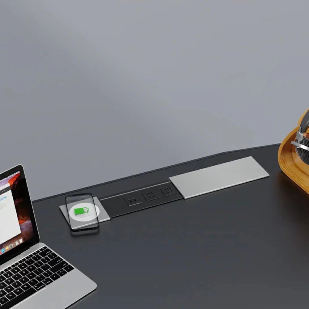 علبة افياش ارضية للمكاتب مع شاحن لاسلكي (STS-SC02)