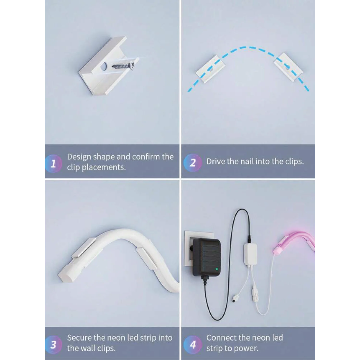 شريط إضاءة ليد مرن بتقنية USB وتزامن موسيقي - إضاءة ذكية 5 متر من الترالايت (RGB Flex Light)