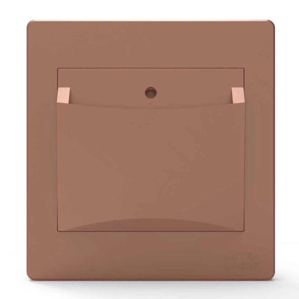 Brown leather wallet with a pocket on a white background