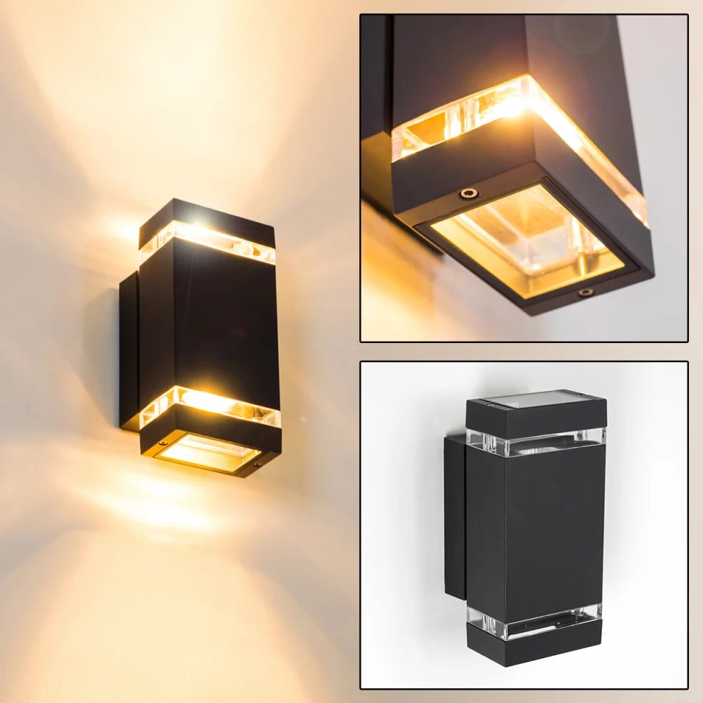 WALL LIGHT FRAME (YJ2181-2) - Modern Up & Down GU10 Outdoor Wall Light - Ultralight