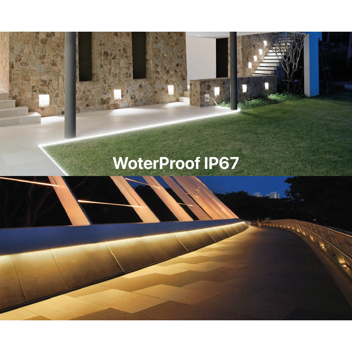 شريط إضاءة ليد مقاوم للماء – مرن وطويل للاستخدام الداخلي والخارجي (SMD2835-120P)